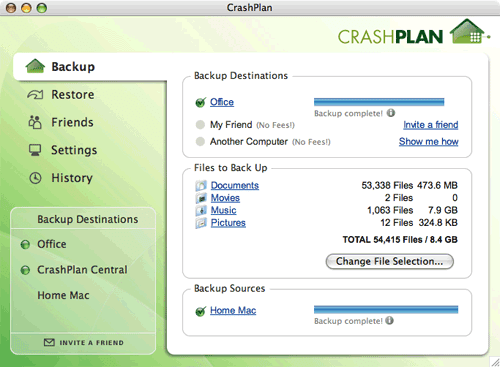 download files from crashplan